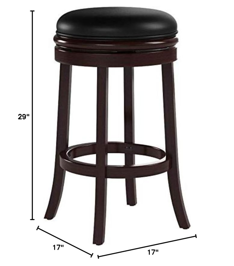 Boraam Backless Bar Height Stool, 29-Inch, Cherry