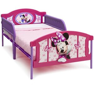 delta children plastic 3d-footboard twin bed, disney minnie mouse