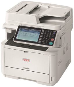 oki data mb492 monochrome mfp printer with scanner, copier and fax