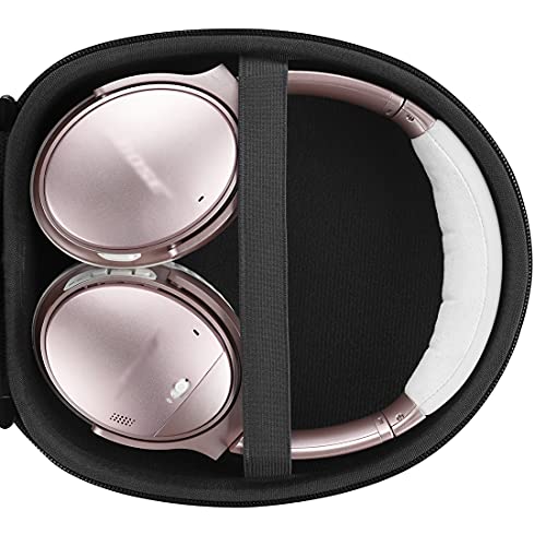 Linkidea Headphones Carrying Case Compatible with Bose QC45, QC35 II, QC 35, QC 25, AE2, AE2i, AE2w Case, Protective Hard Shell Travel Bag with Cable, Charger Storage (Black)