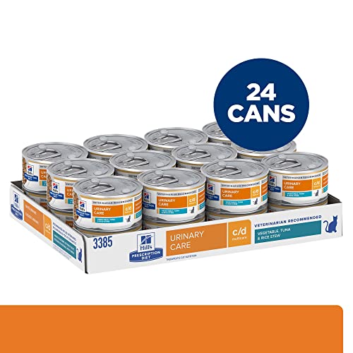 Hill's Prescription Diet c/d Multicare Urinary Care Tuna & Vegetable Stew Wet Cat Food, Veterinary Diet, 2.9 oz. Cans, 24-Pack