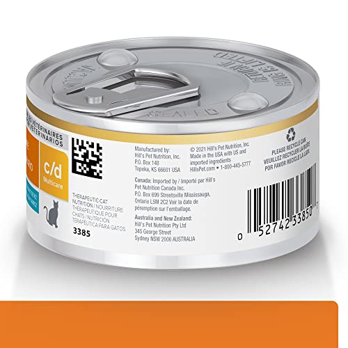 Hill's Prescription Diet c/d Multicare Urinary Care Tuna & Vegetable Stew Wet Cat Food, Veterinary Diet, 2.9 oz. Cans, 24-Pack