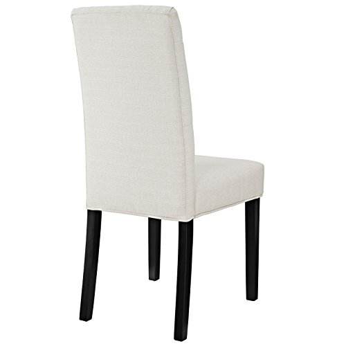 Modway Confer Modern Tufted Upholstered Fabric Parsons Kitchen and Dining Room Chair in Beige
