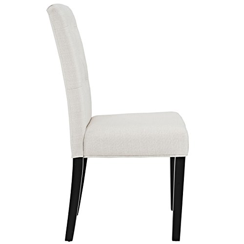 Modway Confer Modern Tufted Upholstered Fabric Parsons Kitchen and Dining Room Chair in Beige