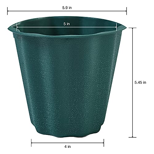 FloraCraft Plastic Design Container 5.45 Inch x 5.9 Inch Green