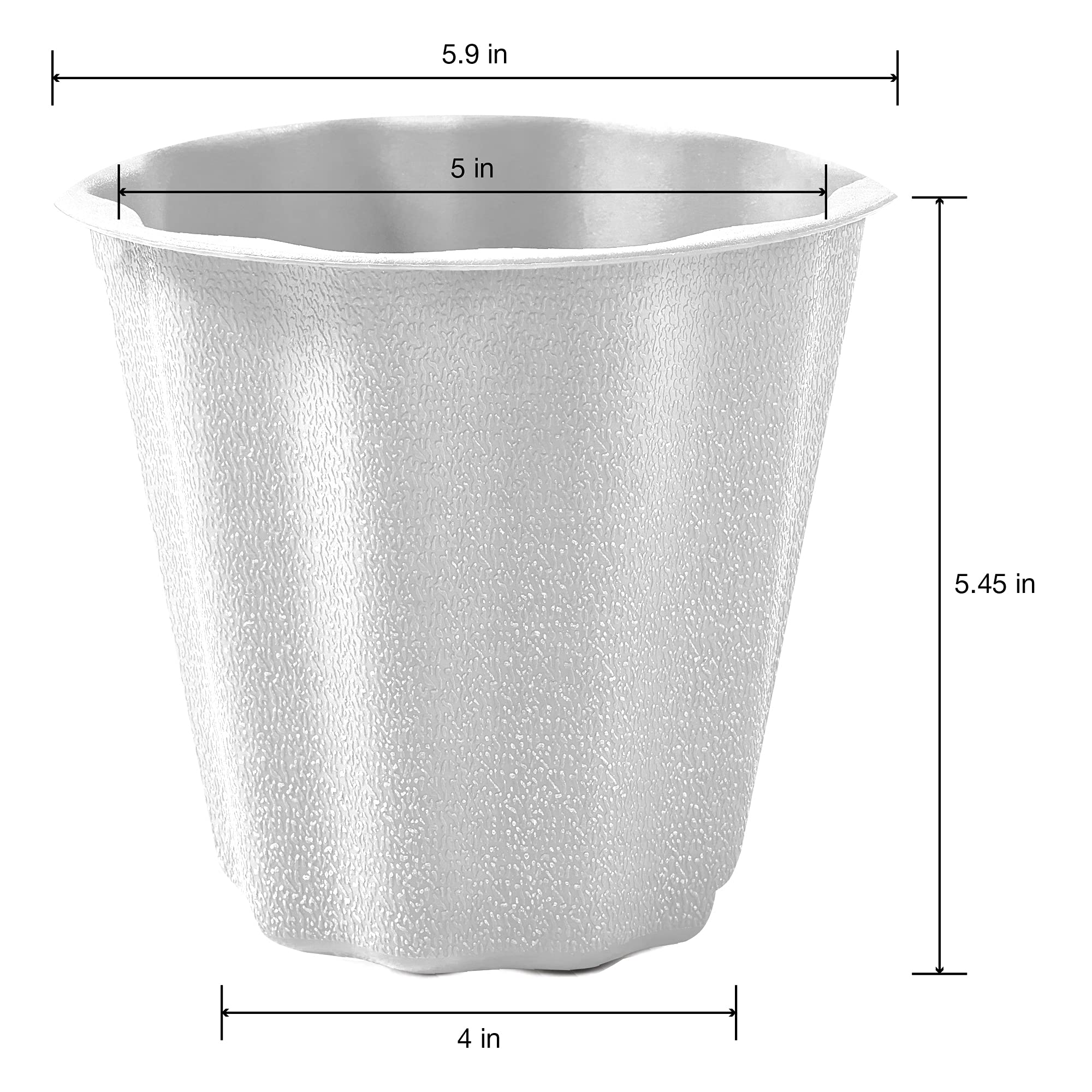 FloraCraft Floral Design Container 5.4 Inch x 5.9 Inch x 5.9 Inch White