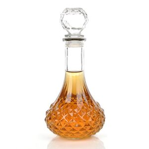 kloud city® clear 1000ml whiskey wine liquor decanter with stopper