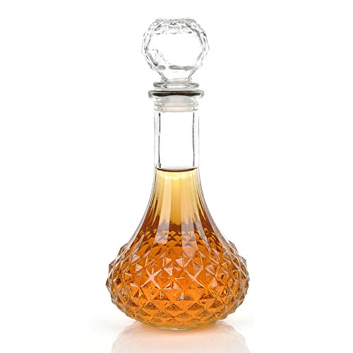 KLOUD City® Clear 1000ml Whiskey Wine Liquor Decanter with Stopper