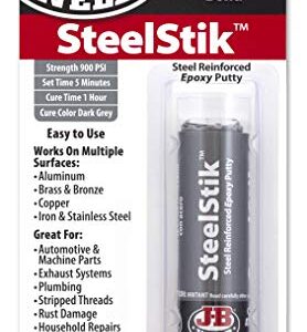 J-B Weld 8267 SteelStik Steel Reinforced Epoxy Putty Stick - 2 oz.