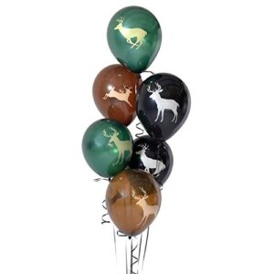 havercamp next camo party bucks latex balloons | 6 count | great for hunter themed party, camouflage motif, birthday event, graduation party, father's day celebration