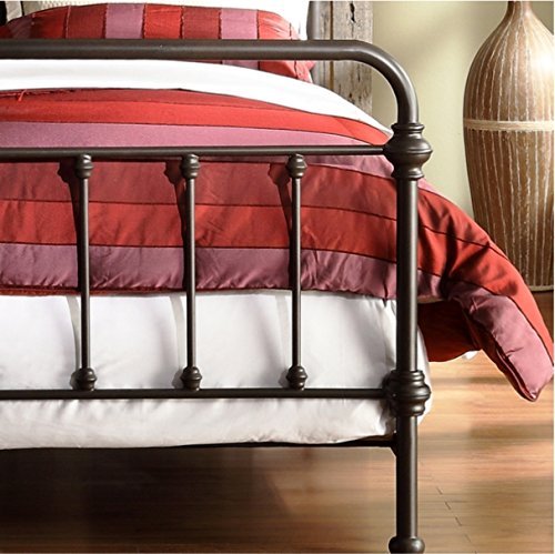 Giselle Antique Dark Bronze Graceful Lines Victorian Iron Metal Bed ...