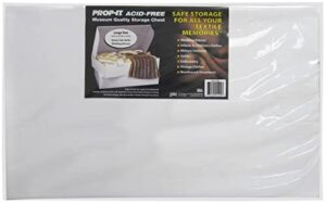 s.a. richards 1400 prop-it museum quality, acid-free storage chests for textiles, large (6 in x 30 in x 18 in), white