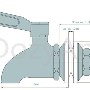 DOZYANT Updated More Durable Beverage Dispenser Replacement Spigot,Stainless Steel Polished Finished, Water Dispenser Replacement Faucet, fits Berkey and Other Gravity Filter Systems as Well