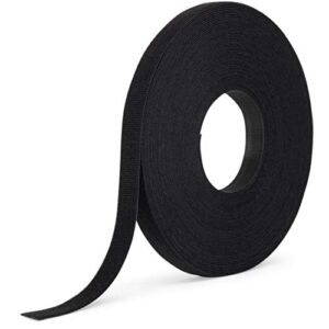 velcro brand one_wrap tape ¾ " x 25 yard double sided self gripping roll, 189645, black