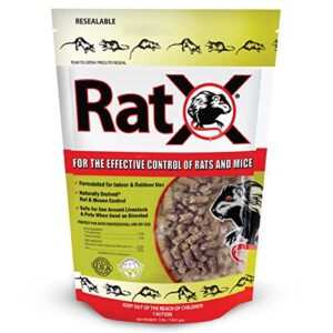 ecoclear products 620102, ratx all-natural poison free humane rat and mouse rodenticide pellets, 3 lb. bag