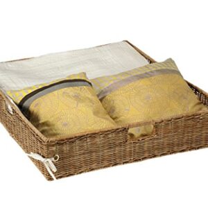 KOUBOO Wicker Under Bed Basket with Liner and Cover