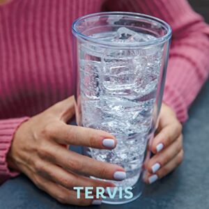 Tervis Princess - Sequins Insulated Tumbler with Emblem and Fuschia Lid, 24oz, Clear