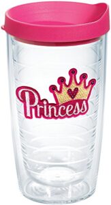 tervis princess - sequins made in usa double walled insulated tumbler travel cup keeps drinks cold & hot, 16oz, clear