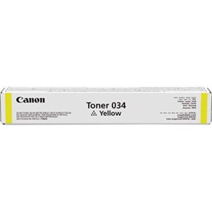 canon genuine toner cartridge 034 yellow (9451b001), 1-pack, for canon color imageclass mf810cdn, mf820cdn laser printer