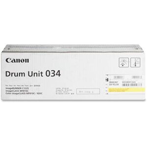 canon genuine toner drum 034 (9455b001) (1-pack, yellow), works with canon imageclass mf810cdn, mf820cdn