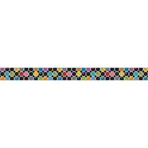 Carson Dellosa 36 Ft Straight Colorful Chalkboard Bulletin Board Borders, 12 Double-Sided Zig Zag and Polka Dot Border for Classroom Bulletin Boards