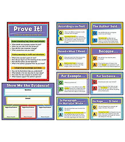 Carson Dellosa Evidence-Based Reading and Writing Bulletin Board Set (110290), 17" x 24", 17" x 12", Multicolor