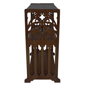 Design Toscano St. Thomas Aquinas Gothic Wooden Bookshelf