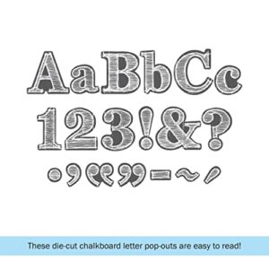 Barker Creek Letter Pop-Outs, 4" Chalkboard, Designer Letters for Bulletin Boards, Breakrooms, Reception Areas, Signs, Displays, and More! 4", 234 Characters per Set (1725)