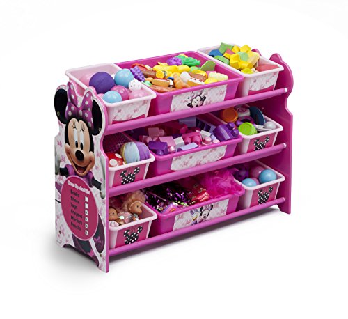 Delta Children 9 Bin Plastic Organizer, Disney Minnie Mouse