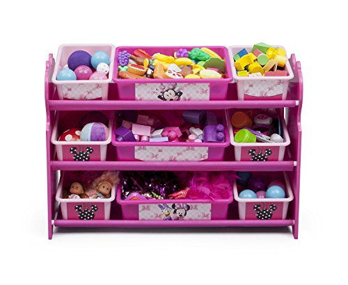 Delta Children 9 Bin Plastic Organizer, Disney Minnie Mouse