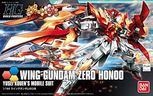 Bandai Hobby HGBF Wing Gundam Zero Flame (Honoo) Gundam Build Fighters Model Kit, 1/144 Scale