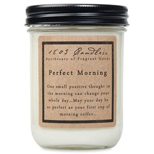 1803 candles - 14 oz. jar soy candles - (perfect morning)