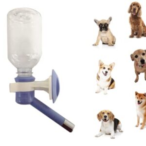 Choco Nose Patented No-Drip Dog Water Bottle/Feeder for Dogs/Cats and Other Small-Medium Sized Animals - for Cages, Crates or Wall Mount. 10.2 Oz. Mess Free Leak-Proof Nozzle 16mm, Blue (C590)