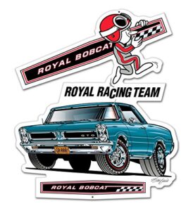 1965 pontiac gto royal bobcat racing team sign 21" x 18" hurst drag gasser