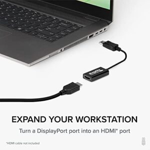 Plugable Active DisplayPort to HDMI Adapter, Driverless Connect Any DisplayPort-Enabled PC or Tablet to an HDMI Monitor, TV or Projector for Ultra-HD Streaming (HDMI 2.0 up to 4K 3840x2160 @60Hz)