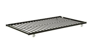 dhp universal metal trundle frame with locks, fits most twin size daybeds, black