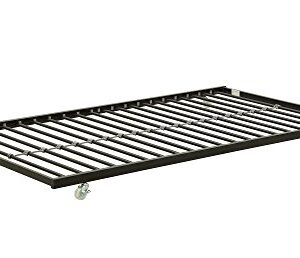 DHP Universal Metal Trundle Frame with Locks, Fits Most Twin Size Daybeds, Black