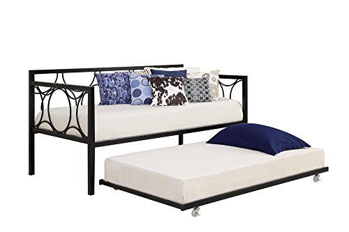 DHP Universal Metal Trundle Frame with Locks, Fits Most Twin Size Daybeds, Black