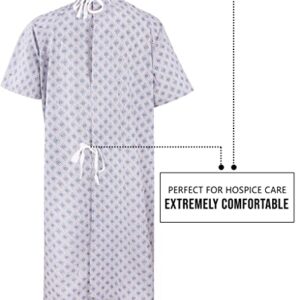 Utopia Care 1 Pack Cotton Blend Unisex Hospital Gown, Back Tie, 45" Long & 61" Wide, Patient Gowns Comfortably Fits Sizes up to 2XL