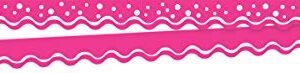 Barker Creek Double-Sided Scalloped Border, Happy Hot Pink, for Bulletin Boards, Reception Areas, Halls, Break Rooms, Office, School, Home Learning Decor, 2.25” x 39’ (996)