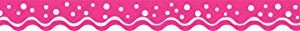 Barker Creek Double-Sided Scalloped Border, Happy Hot Pink, for Bulletin Boards, Reception Areas, Halls, Break Rooms, Office, School, Home Learning Decor, 2.25” x 39’ (996)