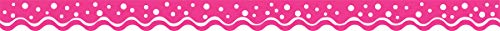 Barker Creek Double-Sided Scalloped Border, Happy Hot Pink, for Bulletin Boards, Reception Areas, Halls, Break Rooms, Office, School, Home Learning Decor, 2.25” x 39’ (996)