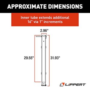 Lippert 179013 Lead Fifth Wheel Landing Gear Drop Leg 29-1/2" and Snap Pin