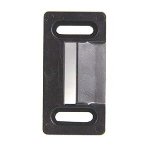 lippert rv entry screen door frame striker, 2.20" x 1.125" radius outside strike latch tie plate, durable plastic construction - 198287, black