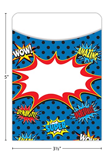 Teacher Created Resources Superhero Library Pockets, Multi-Pack (TCR5647)
