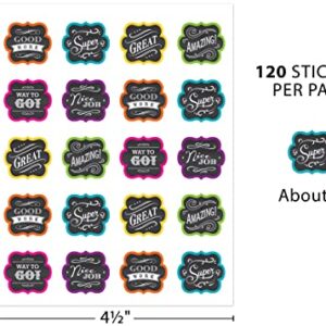 Teacher Created Resources (5618) Chalkboard Brights Stickers