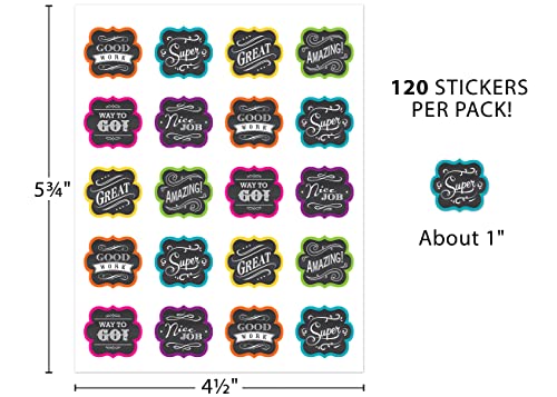 Teacher Created Resources (5618) Chalkboard Brights Stickers