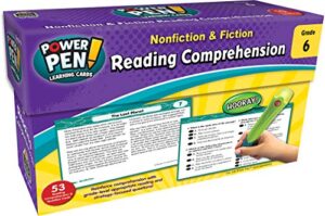 teacher created resources power pen learning cards: reading comprehension grade 6 (6469)