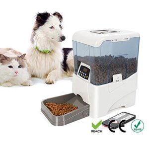 toppets pf-21b remote controlled automatic pet feeder programmable lcd control with dc adapter