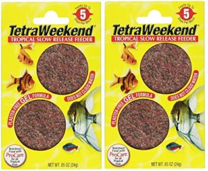 tetra 77151 tetraweekend tropical slow-release 5-day feeder, 4 count